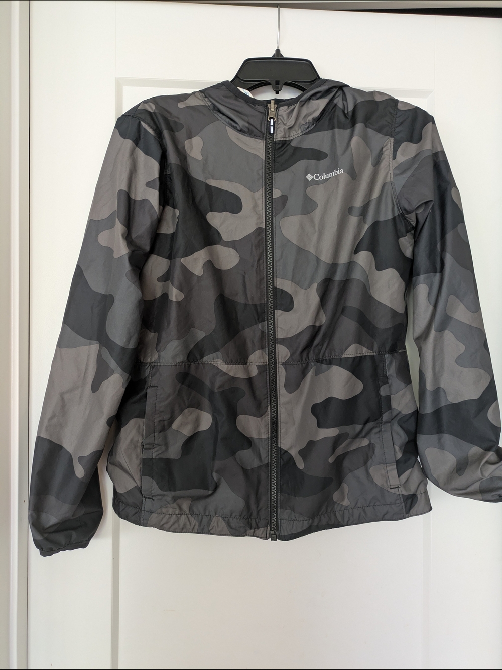 Columbia Kids' Reversible Grey Camo Windbreaker Jacket